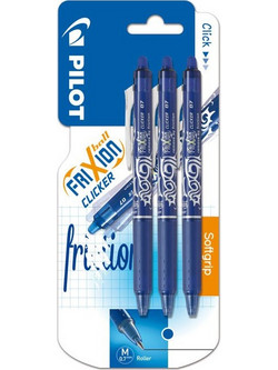Pilot FriXion Clicker Σετ Στυλό Gel που Σβήνει 0.7mm Μπλε 3τμχ