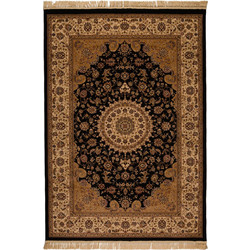 Βιοκαρπέτ Isfahan Χαλί Στρογγυλό 180cm 2438A Black Cream
