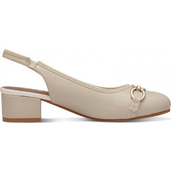 Jana Ανατομικές Γόβες Slingback Δερμάτινες με Χοντρό Χαμηλό Τακούνι Μπεζ 8-29469-44-340
