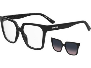Love Moschino MOL688/C QFU/LB Γυναικείος Σκελετός Γυαλιών Οράσεως με Clip-On Κοκάλινος Μαύρος
