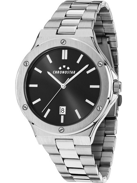 Chronostar Halt Ανδρικό Ρολόι με Ασημί Μεταλλικό Μπρασελέ R3753328001