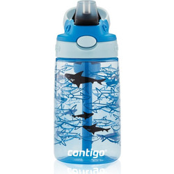 Contigo Sharks Παιδικό Παγούρι Πλαστικό BPA Free Γαλάζιο Ροζ Χρυσό 420ml