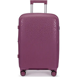 Amber AM1017 Βαλίτσα Μεγάλη 75x48x30cm με 4 Ρόδες Μωβ