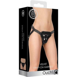 Ouch! Velvet Harness Strap On Μαύρο