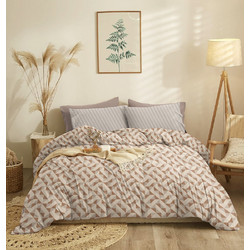 Cokitex Σετ Σεντόνια King Size με Λάστιχο 205x220+30 Marta Mira Brown