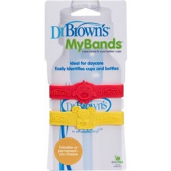 Dr. Brown's My Bands Σετ Ιμάντες Μπιμπερό Κόκκινος Κίτρινος 2τμχ AC022