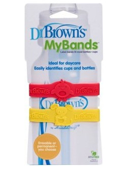 Dr. Brown's My Bands Σετ Ιμάντες Μπιμπερό Κόκκινος Κίτρινος 2τμχ AC022