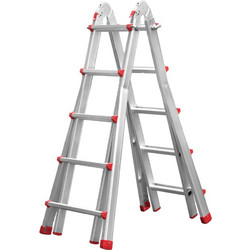 Prostep LITTLE GIANT PS2026 Διπλή Σκάλα Αλουμινίου Πολυμορφική Επεκτεινόμενη Με 8 Σκαλοπάτια