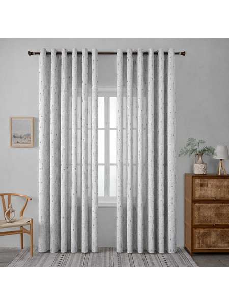 Lucktora Κουρτίνα με Τρέσα 270x295 6093-11 Γκρι