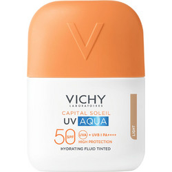 Vichy UV Aqua Αντηλιακό Γαλάκτωμα Προσώπου & Ματιών με Χρώμα SPF50+ 50ml