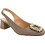 Blondie Γόβες Slingback Δερμάτινες με Χοντρό Χαμηλό Τακούνι & Στρας Ροζ Χρυσές 4010
