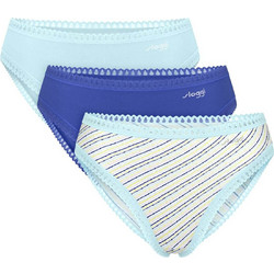 Sloggi Go Crush Βαμβακερά Ψηλόμεσα Γυναικεία Slip 3Pack 10219672-M007