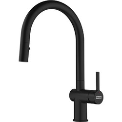 Franke Active J 3156858043 Μπαταρία Κουζίνας Πάγκου Διπλής Παροχής Ανάμεικτη με Ντουζ Μαύρη