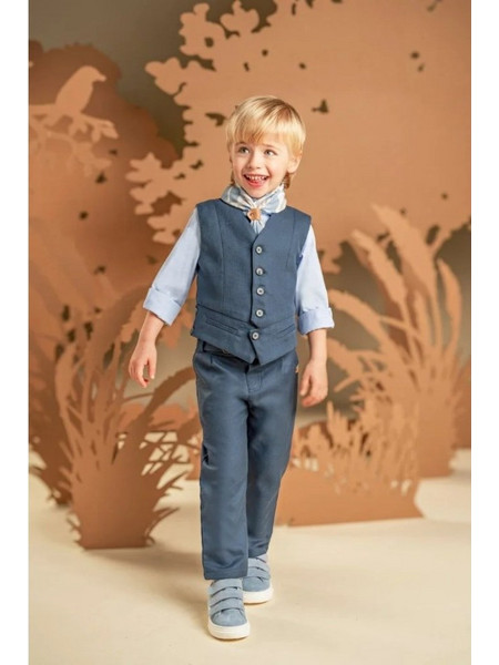 Baby Bloom Βαπτιστικό Κοστούμι με Παντελόνι Πουκάμισο & Γιλέκο 5τμχ 126-49