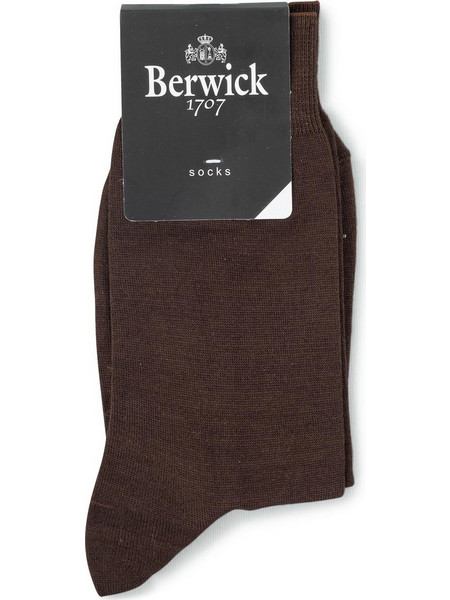 Berwick Ανδρικές Κάλτσες Ψηλές Καφέ PLAIN100