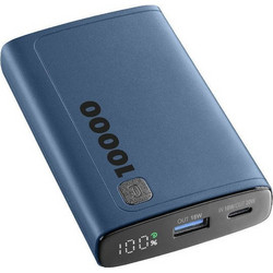 Cellular Line Elite Power Bank 10000mAh 20W με Θύρα USB-A & Θύρα USB-C Blue