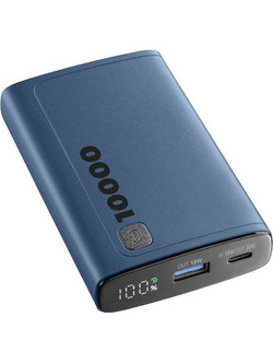 Cellular Line Elite Power Bank 10000mAh 20W με Θύρα USB-A & Θύρα USB-C Blue