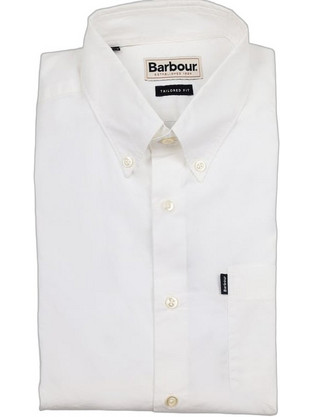 Barbour Ανδρικό Πουκάμισο Βαμβακερό Μακρυμάνικο Κανονική Γραμμή Λευκό 3BRMSH4222