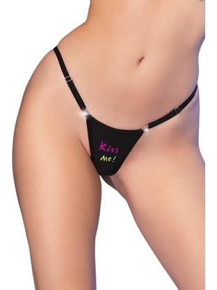 Chilirose Kiss Me Γυναικείο Sexy String Μαύρο CR4836 D-242138