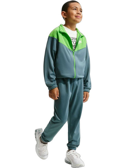 Nike Dri-Fit Παιδικό Σετ Φόρμας Πετρόλ Lime HQ9315-382