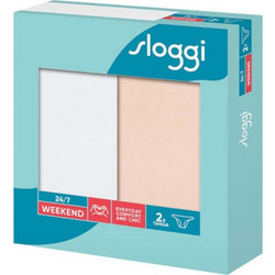 Sloggi 24/7 Weekend Βαμβακερά Γυναικεία Slip με Δαντέλα 2Pack 10205997