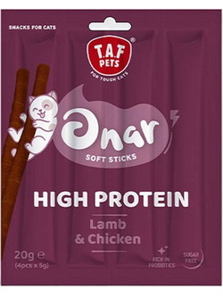 Taf Pets Onar High Protein Soft Sticks with Lamb & Chicken 4x5gr