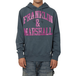 Franklin & Marshall Ανδρικό Φούτερ Fleece με Κουκούλα & Τσέπες Ανθρακί JM5010.000.2004P01-223