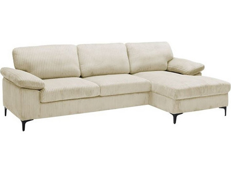 Woodwell Cyril Γωνιακός Καναπές Αριστερή Γωνία Μπεζ 267x132x84cm Ε9583,2