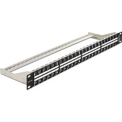 DeLOCK 43280 Patch Panel Keystone Rack 1U 19" 48 Θυρών