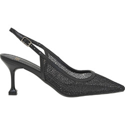Exe Γόβες Slingback με Λεπτό Ψηλό Τακούνι & Στρας Μαύρες W47005114-171