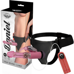 Harness Attraction Daniel Harness Strap On με Dildo 18cm & Δόνηση Ροζ D-224114