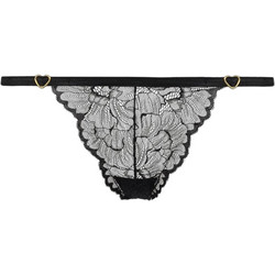 Elite Form Γυναικείο Sexy String με Δαντέλα Μαύρο 728