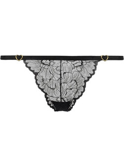 Elite Form Γυναικείο Sexy String με Δαντέλα Μαύρο 728