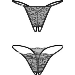 Obsessive Bianca Γυναικείο Sexy String Αυτοκινήτου Μαύρο 5901688267530