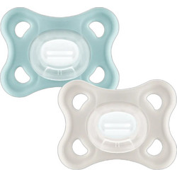 Mam Comfort Ορθοδοντικές Πιπίλες Σιλικόνης 3-12m Πράσινο Mint Γκρι 2τμχ 127SU