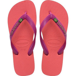 Havaianas Brasil Logo Ανδρικές Σαγιονάρες Αντιολισθητικές Κοραλί 4110850-4380