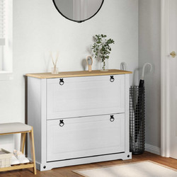 vidaXL Παπουτσοθήκη Μοριοσανίδας Λευκή M99xΠ32xΥ85cm 42024953