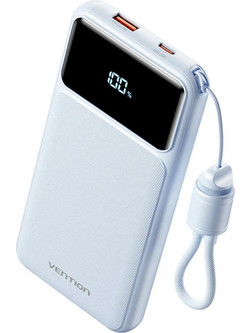 Vention XGYL0-39 Power Bank 10000mAh 22.5W με Θύρα USB-A & Θύρα USB-C Light Blue