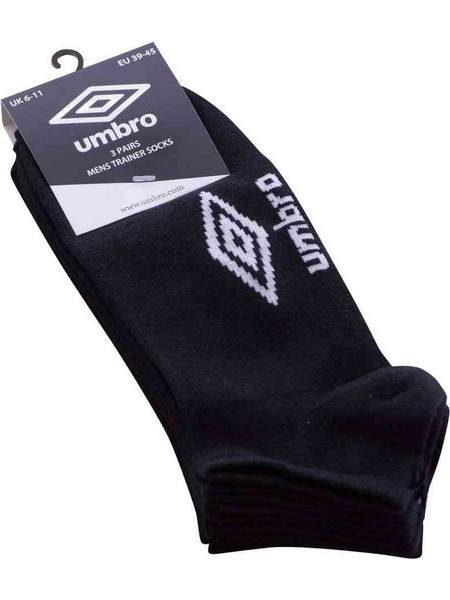 Umbro Ανδρικές Κάλτσες Κοντές Μαύρες 3Pack 183180-BLK