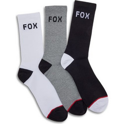 Fox Racing Ανδρικές Κάλτσες Ψηλές με Σχέδια Μαύρες Λευκές Γκρι 3Pack 32868-582