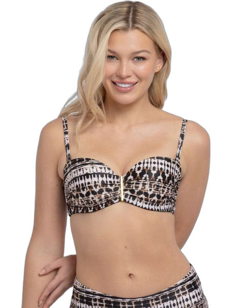 Dorina Bikini Top Strapless Σοκολατί Λευκό FXBU0017MI010-BR0047
