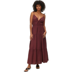 Vero Moda Maxi Καλοκαιρινό Βραδινό Φόρεμα Μεταξωτό Σοκολατί 10345603