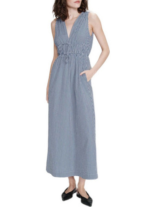 Grace & Mila Midi Καλοκαιρινό Καθημερινό Φόρεμα Navy Μπλε 145835