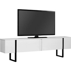 Megapap Έπιπλο Τηλεόρασης Μοριοσανίδα Άσπρο Μ180xΠ30xΥ50cm Luxe GP052-0117,7
