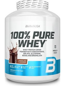 Biotech USA 100% Pure Whey Chocolate Πρωτεΐνη Ορού Γάλακτος Γράμμωσης Χωρίς Γλουτένη 2kg