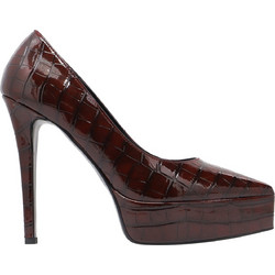 Envie Shoes Γόβες Λουστρίνι με Τακούνι Στιλέτο με Φιάπα Μπορντό E02-22252