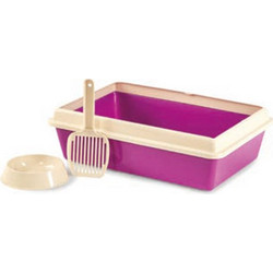 Domus Molinari Cat 1 Λεκάνη Γάτας με Κόσκινο Φούξια Μ42xΠ29xΥ10cm