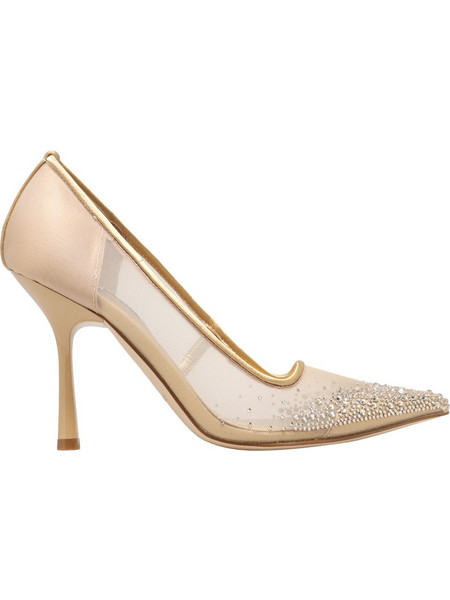 Nine West JAMIEYP2 Γόβες με Λεπτό Ψηλό Τακούνι & Στρας Nude 15-150