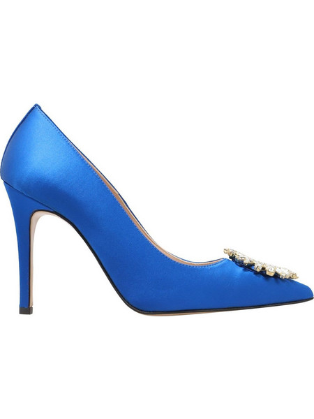 KALOGIROU Toffy Γόβες με Τακούνι Στιλέτο με Στρας Royal Blue