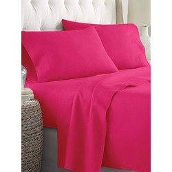 Sunshine Home Σετ Σεντόνια King Size Βαμβακερά 260x270 Feelings 25 Fuchsia